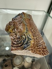 16th/17th Century Cobalt Splashed Bellarmine Face Fragment, Tongue picture