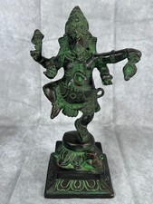 Dancing Ganesha Nritya Ganesh Cast Metal Statue 11