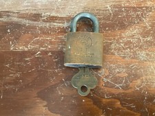 Eagle Lock Co Terryville Conn Brass Padlock 2.25” Tall x 1.5” Wide #SZAVY picture