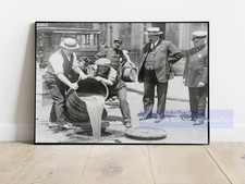 Vintage Prohibition Era Police Booze Dump 1920's Giclee Fine Art Print picture