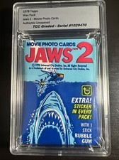 1978 Topps Jaws 2 Wax Pack Authentic Unopened Encapsulated picture