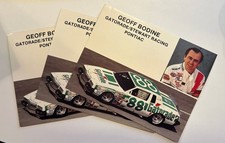 3 1983 NASCAR Geoff Bodine Gatorade 88 Racing Hero Post Card Pontiac Grand Prix picture