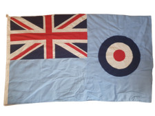 RAF Fully Sewn Embroidered 1 Yard Cotton Ensign Flag with Rope and Toggle picture