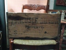 Vintage 1933 Anheuser Busch Wooden Beer Crate Rare Post Prohibition History picture