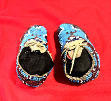 circa late 1800's Northern Plains Indian child's beaded moccasins 5
