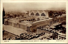 RPPC Birds Eye View Pennsylvania Station New York NY Rotary Photo Postcard 1918 picture