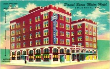 Daniel Boone Motor Hotel Columbia MO Postcard 1965 Curt Teich Linen picture