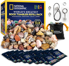 NATIONAL GEOGRAPHIC Rock Tumbler Refill Kit - 5 Lb. Mix of Rocks for Tumbling... picture