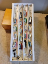 Christopher Radko 1993 CHRISTMAS EXPRESS Train Glass Garland 93-394-0 With Box picture
