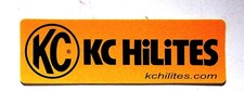 KC HiLiTES Automotive Decal Sticker Vinyl Logo Yellow Rectangle Off-Road Truck picture
