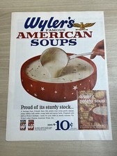 Wyler's Famous American Soups Potato Soup Vintage 1963 Print Ad Life Magazine picture
