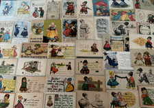 Huge~Lot of 50 Dutch CHILDREN~ Kids~Antique ~Comic & Greetings Postcards-m627 picture