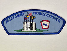 Vintage Allegheny Trails Council PA Boy Scout Shoulder Patch CSP Fort Pitt picture