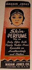 1930s Valmor Madam Jones Skin Perfume Label Chicago Black Americana picture