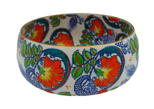 Antique Grimwades Royal Winton KENSINGTON Enameled Floral Jacobean Serving Bowl picture