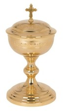 Ciborium, Etched Design Ciborium - 250 hosts, Church Communion Ciboria picture