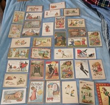 1909-20 Lot Of 35 Vintage Original Embossed Halloween Postcards JOL WITCH ++++ picture