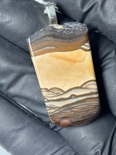 Rare Blue Biggs Picture Jasper Pendant Handmade Jewelry Necklace picture