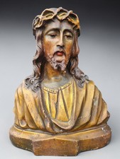 Antique Belgian Chalk Bust Christ statue picture