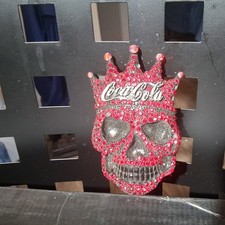 Customed Crown Encrusted Coca Cola Red Rhinestone Belt Buckle picture