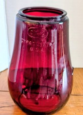 Vintage Dietz Fitzall Loc Nob Red Glass Lantern Globe picture