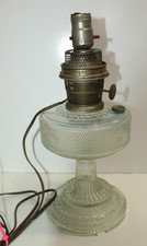 Antique Electrified Aladdin Colonial Clear Oil Lamp ~ Circa 1933 picture