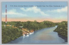 Breece's Landing, Cape Fear River, Fayetteville NC North Carolina 1940s Postcard picture