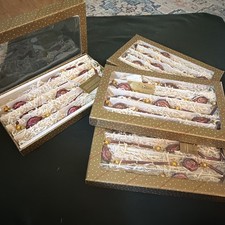 VTG Dillards Czech Glass Bead Garland Trim Lot Of 4 - Each 6 Ft New In Box picture