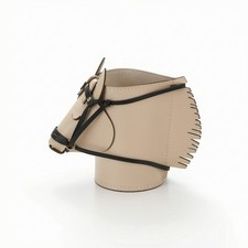 Horse Head Desk Organizer Stitched Leather Desk Organizer Sculptural for Study picture