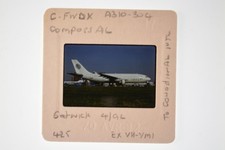 Compass AL Airbus A310-304 C-Fwdx Gatwick Airport 1992 35mm Slide picture