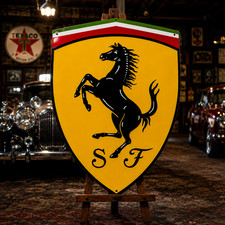 Ferrari SF Heavy Metal Sign – Automotive Wall Decor – 46x60 cm (18.1” × 23.6”) picture