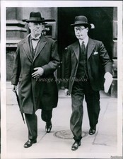 Vintage Members Of French Cabinet Leave Oficial Meeting Historic Press Photo 6x8 picture