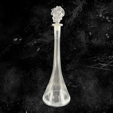 Orrefors Tall Clear Glass Crystal Decanter Olle Alberius Signed Made In Sweden picture