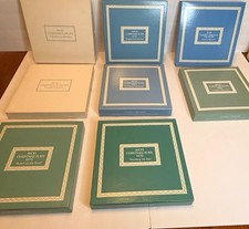 Complete Lot of 8 Vintage Avon Christmas Plates 1973-1980 Wedgwood with Boxes picture