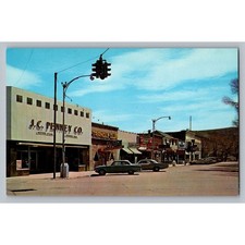 Vintage J.C. Penney Mother Store Kemmerer WY Postcard Street Scene picture