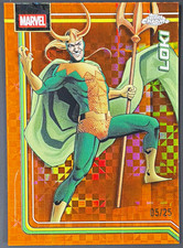 2026 Topps Chrome Marvel Comics Loki #131 Orange Geometric Refractor /25 picture