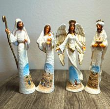 Vintage Thomas Kinkade Elegant Blessings Nativity Lot Mary Joseph Angel Wise Man picture