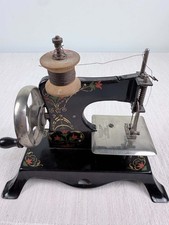 Antique Casige Toy Sewing Machine Germany Eagle Key Floral 1920s 1930s picture