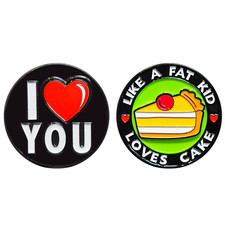 EL2-011 I Love You like a Fat Kid Loves Cake Challenge Coin Birthday Anniversary picture