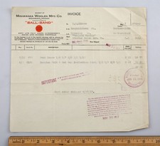 Vintage Letterhead Invoice 1917 Mishawaka Woolen Mfg. Co. Indiana picture