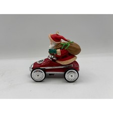 Hallmark Keepsake Dated 2008 Santa Takes a Spin Handcrafted Ornament picture
