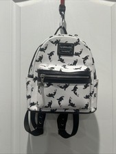 Loungefly SeaWorld Backpack Whales Orcas Black & White VERY RARE PREOWNED picture