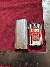 Vintage 1904 Eveready Vest Pocket Flashlight with Mushroom Bulb/Burgess Battery picture