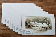 9 VTG. Unused Olympicard Post Cards Blank Winter Scene A Joyful Christmas Lot picture