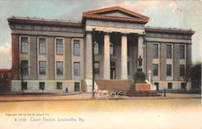 1905 Court House & Thomas Jefferson Monument Louisville KY post card Civil War picture