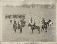 1891 PHOTO INDIA  - PLAITING THE MAYPOLE, UMBALLA 7th DRAGON GUARDS picture