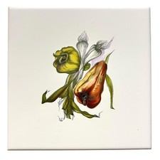 Vintage Coop Ceramica Imola Italian Vegetables Decor Ceramic Tile 6 in Italy picture