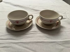 Vintage Indiana University IU Shenango China 2 Cups & Saucers Dining Hall picture