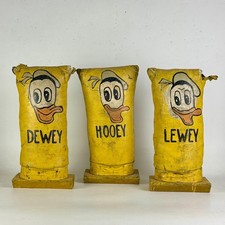 Set of 3 Vintage Carnival Knock Downs Featuring Huey, Dewey, & Louie, Folk Art picture