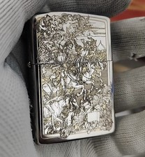 Horsemen zippo Lighter Mixed Silver In a New Box picture